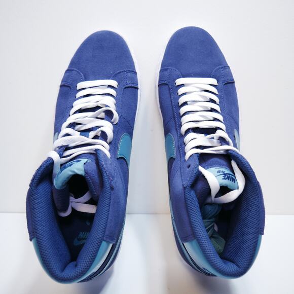 NEW NIKE SB BLAZER MID SHOES FD0731 400 NAVY MENS SIZE - 10.5 - Picture 5 of 7